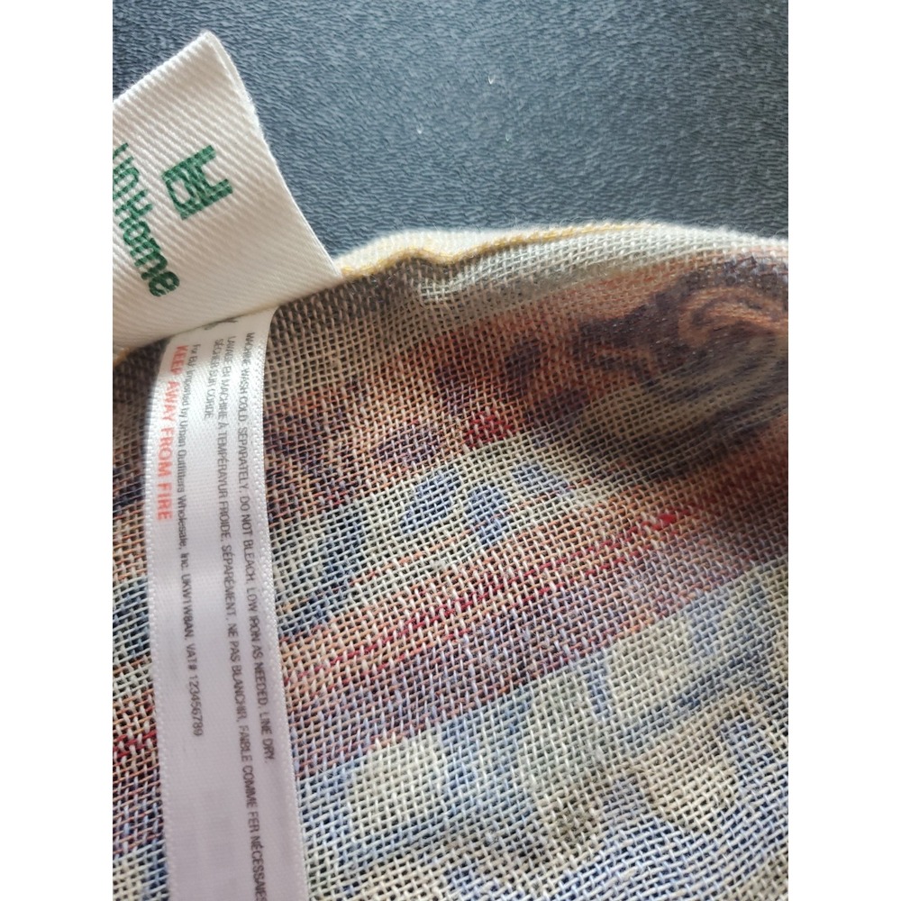 UO Home Urban Outfitters 100% Pure Cotton Woven Lightweight Fringe Throw 70x72 - Picture 5 of 7